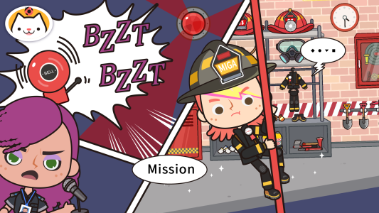اسکرین شات 1 برنامه Miga Town: My Fire Station