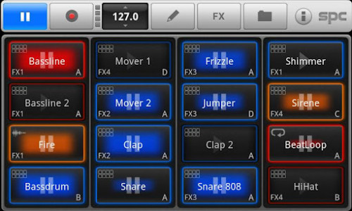 اسکرین شات برنامه SPC - Music Drum Pad Demo 1