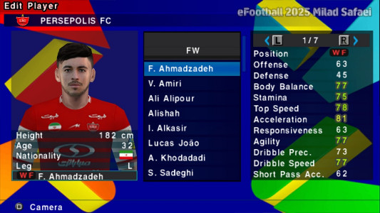 اسکرین شات بازی ‏شبیه ساز efootball 2025 (گزارش فارسی) 25