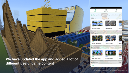 اسکرین شات 1 برنامه Roller coaster for minecraft