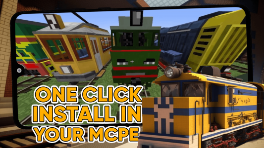 اسکرین شات 3 برنامه Train mod for Minecraft PE