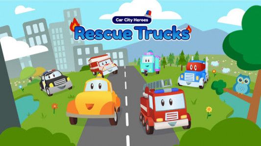 اسکرین شات بازی Car City Heroes: Rescue Trucks Preschool Adventure 1