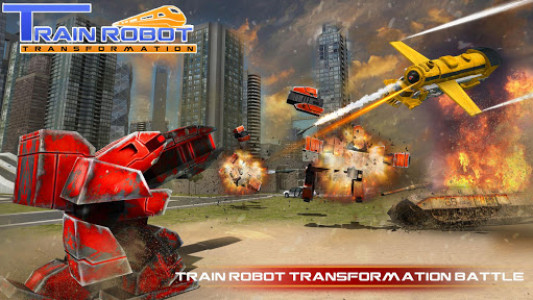 اسکرین شات بازی Futuristic Euro Train Transformation Robot War 3D 4