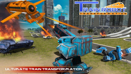 اسکرین شات بازی Futuristic Euro Train Transformation Robot War 3D 6