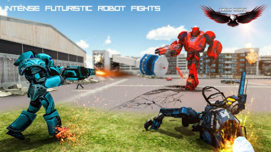 اسکرین شات بازی Flying Robot Eagle - Muscle Car Robot Transform 8
