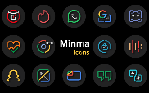 اسکرین شات برنامه Minma Icon Pack 1