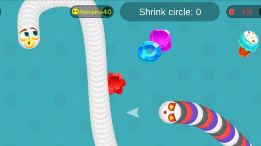اسکرین شات 2 بازی Worms Dash.io - snake zone