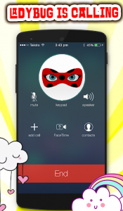 اسکرین شات برنامه Ladybug Fake Call & Chat Simulation 1