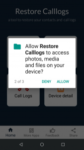 اسکرین شات 5 برنامه Restore Calllogs and Contacts