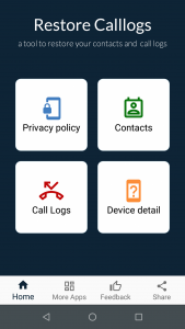 اسکرین شات 3 برنامه Restore Calllogs and Contacts