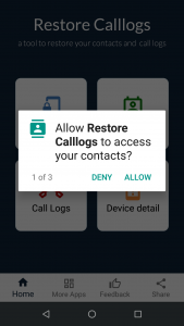 اسکرین شات 4 برنامه Restore Calllogs and Contacts