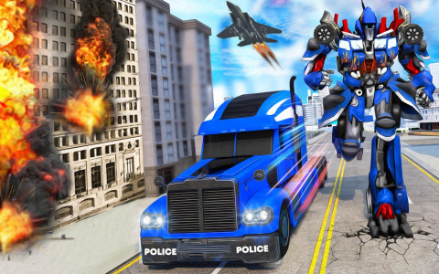 اسکرین شات برنامه Truck Games - Car Robot Games 3