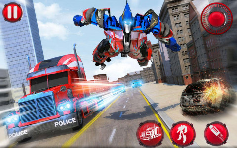 اسکرین شات برنامه Truck Games - Car Robot Games 1