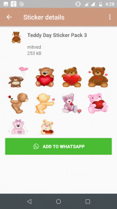 اسکرین شات برنامه Teddy Bear Stickers for Whatsapp (WAStickerApps) 3