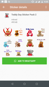 اسکرین شات برنامه Teddy Bear Stickers for Whatsapp (WAStickerApps) 7