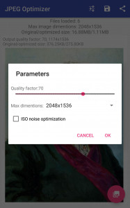 اسکرین شات برنامه JPEG Optimizer Lite 3