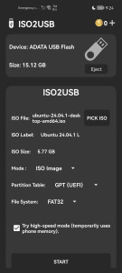 اسکرین شات برنامه ISO 2 USB 2