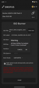 اسکرین شات 4 برنامه DROFUS (ISO2USB)