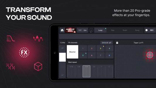 اسکرین شات 4 برنامه Remixlive - Make Music & Beats