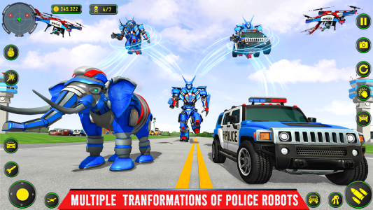 اسکرین شات 4 برنامه Elephant Robot Car Game 2025