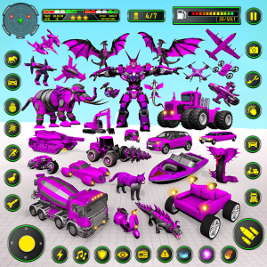 اسکرین شات 1 برنامه Elephant Robot Car Game 2025