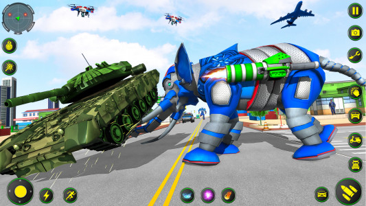 اسکرین شات برنامه Elephant Robot Car: Robot Game 8