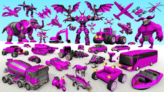 اسکرین شات برنامه Elephant Robot Car: Robot Game 3