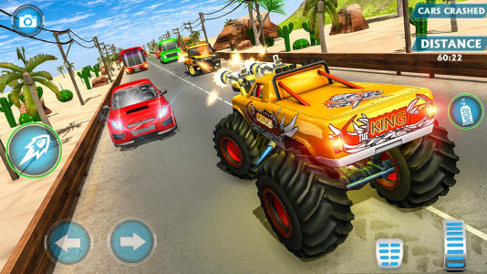 اسکرین شات 1 برنامه Monster Truck Racer Car Game