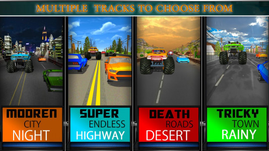 اسکرین شات 5 برنامه Monster Truck Racer Car Game
