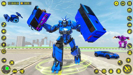 اسکرین شات بازی Bus Robot Car Game: Robot Game 5