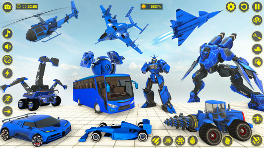 اسکرین شات بازی Bus Robot Car Game: Robot Game 4
