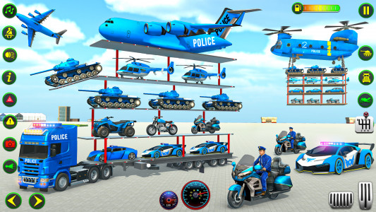 اسکرین شات 1 بازی Police Plane Transporter Game