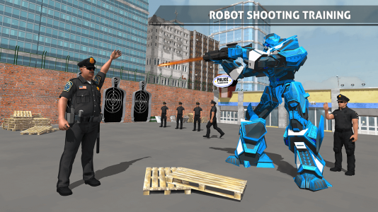 اسکرین شات برنامه Police Robot Car Transporter 5