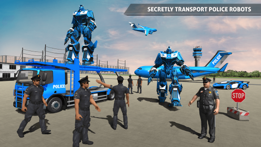 اسکرین شات برنامه Police Robot Car Transporter 2