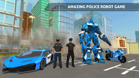 اسکرین شات برنامه Police Robot Car Transporter 3