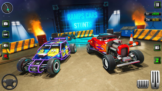 اسکرین شات برنامه GT Car Stunt Ramp Car Games 5