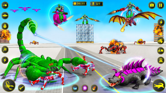 اسکرین شات 4 برنامه Scorpion Robot Car: Robot Game