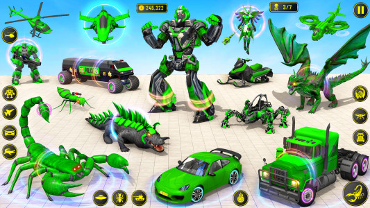 اسکرین شات 3 برنامه Scorpion Robot Car: Robot Game