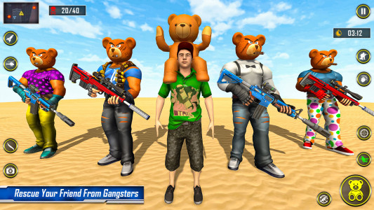 اسکرین شات 5 بازی Teddy Bear Gun Shooting Game