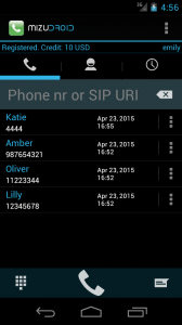 اسکرین شات برنامه MizuDroid SIP VOIP Softphone 1