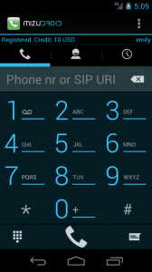 اسکرین شات برنامه MizuDroid SIP VOIP Softphone 3