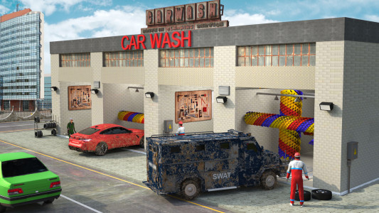 اسکرین شات 3 بازی Multi Vehicle Power Washing 3D
