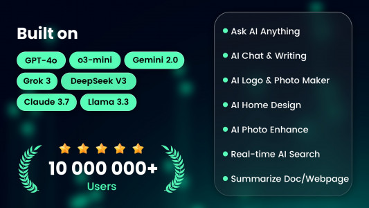 اسکرین شات 1 برنامه AI Chat・Ask Chatbot Assistant