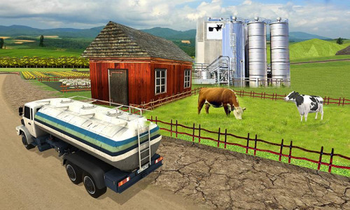 اسکرین شات بازی Cow Dairy Farm Milk Transport 2