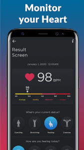 اسکرین شات برنامه Heart Rate Monitor: Pulse Checker & Step Counter 4