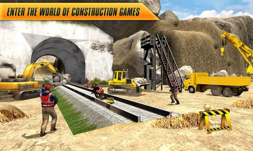 اسکرین شات برنامه Train Tunnel Construction Game 1