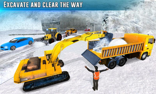اسکرین شات بازی Grand Snow Excavator Sim truck 2