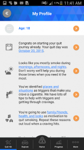 اسکرین شات برنامه quitSTART - Quit Smoking 5
