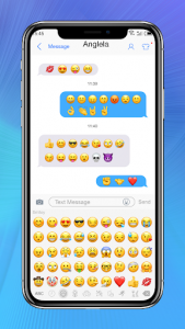 اسکرین شات برنامه Messaging+ OS11 Cute Emoji 2