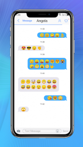 اسکرین شات برنامه Messaging+ OS11 Cute Emoji 4